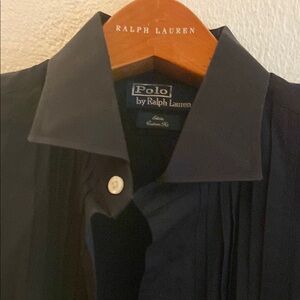 Polo by Ralph Lauren Black Pleated Shirt